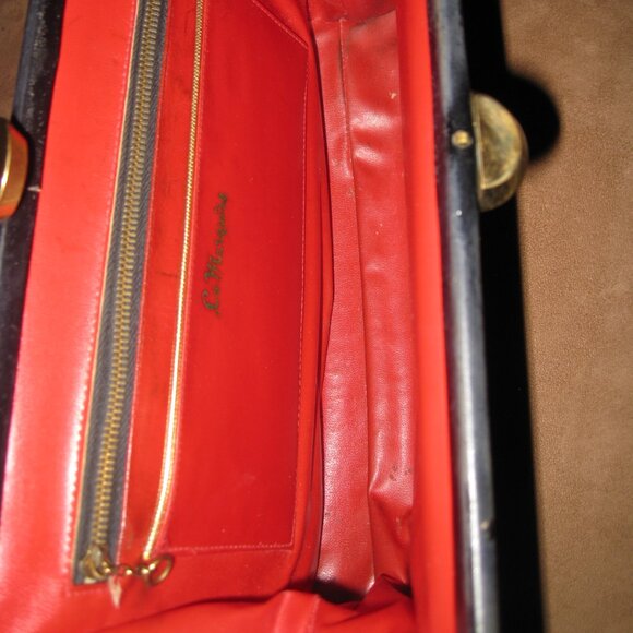 La Marquise Needlepoint Purse Handbag Leather Vintage - Picture 15 of 15